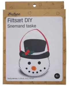 Filtkit DIY Snögubbe väska