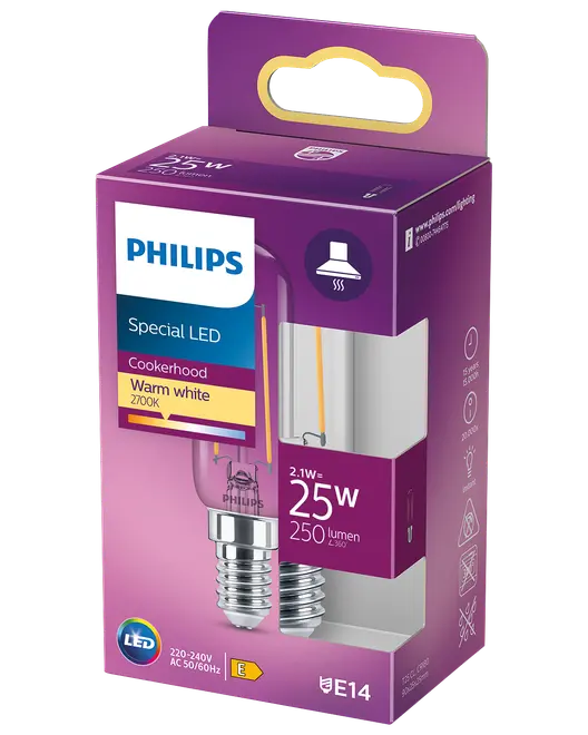 Philips LED-lampa för köksfläkt 2,1 W E14 T25L