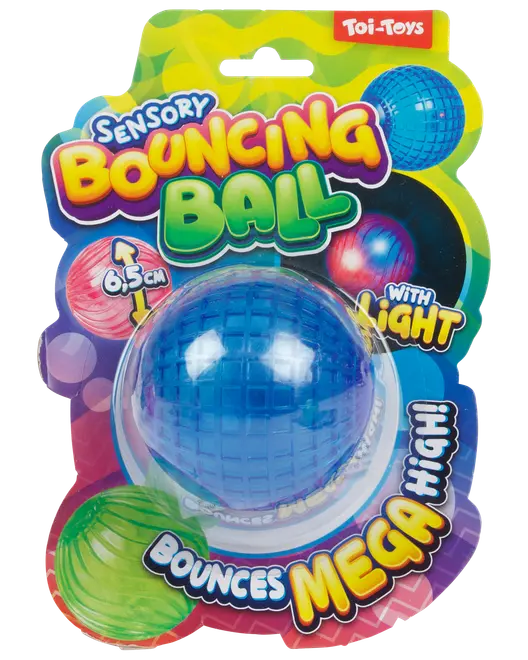 Studsboll med ljus - Ø6,5 cm