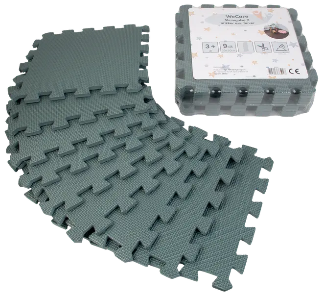 Lekmatta EVA-skum 9 pusselbitar
