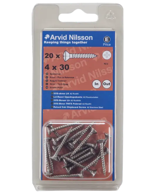 VVS skruv TKFX 4x30 20 st