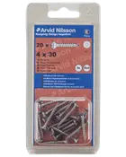 Arvid Nilsson VVS-skrue A2 4 x 30 mm 20-pak