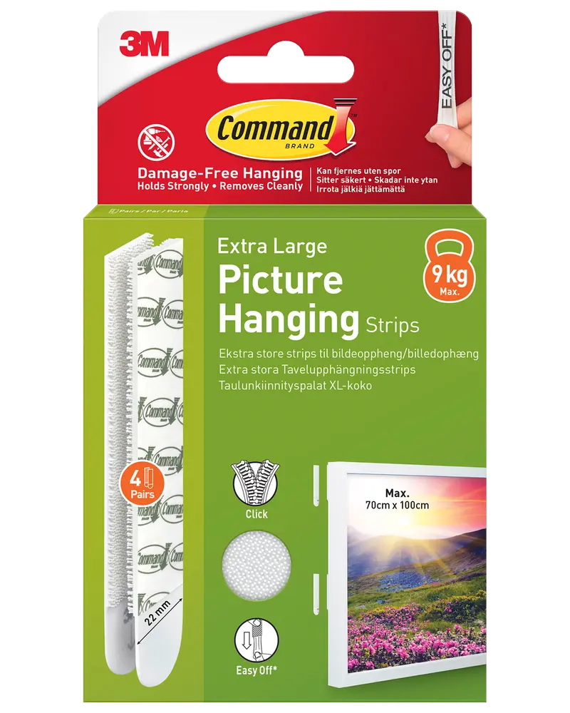 Command™ Strips Tavelupphängning - Vit XL