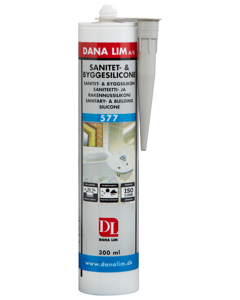 DANA LIM Bygge- /sanitetssilikone 300 ml - grå 