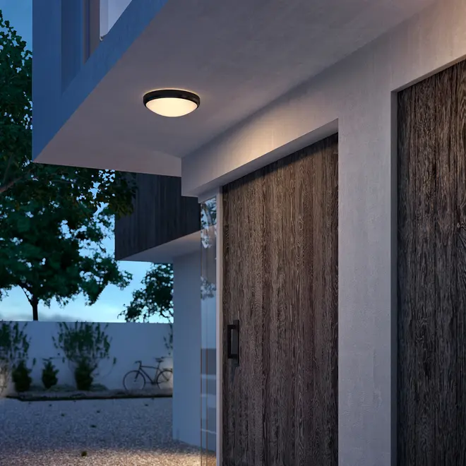 PHILIPS Loftlampe Doris Ø22cm 6W IP54 - sort