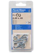 S-krog Ø4,4 x 40 mm 4-pak