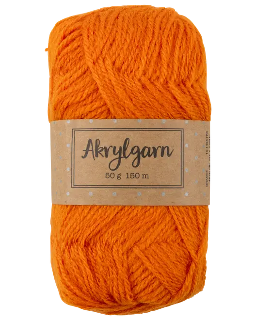Akrylgarn 50 g orange