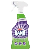 Cillit Bang Expert köksavfettare sprayflaska, lila och grön, vit spraypump, tar bort fett och smuts, för köksytor, 750 ml, snabbverkande formula.