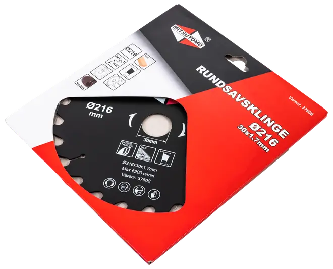 Mitsutomo Rundsavsklinge Ø216 x 30 mm 24T