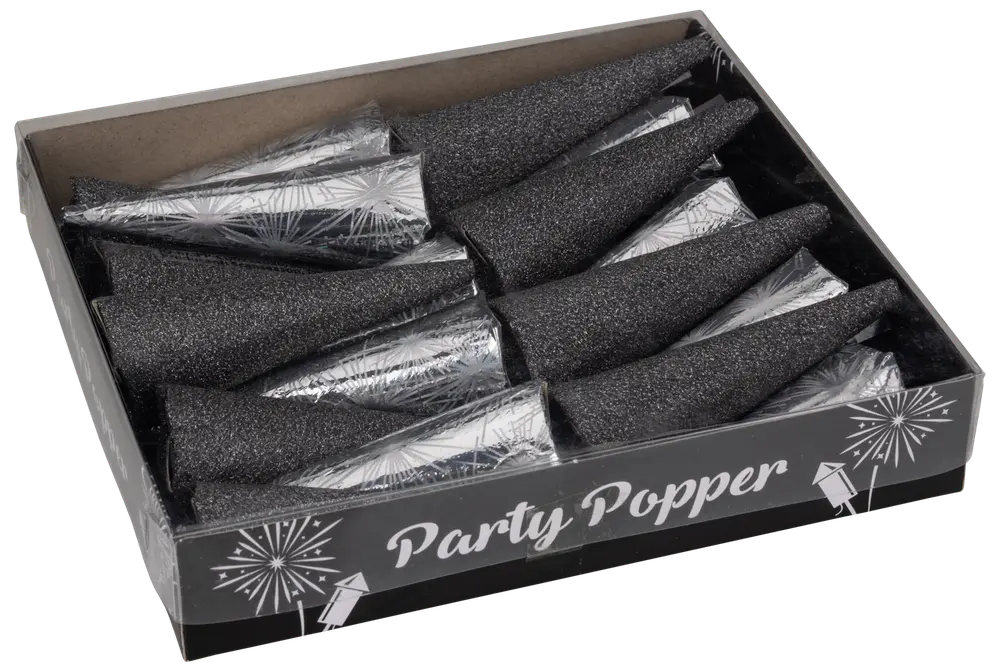 Trækpropper kegle 18 stk. metallisk