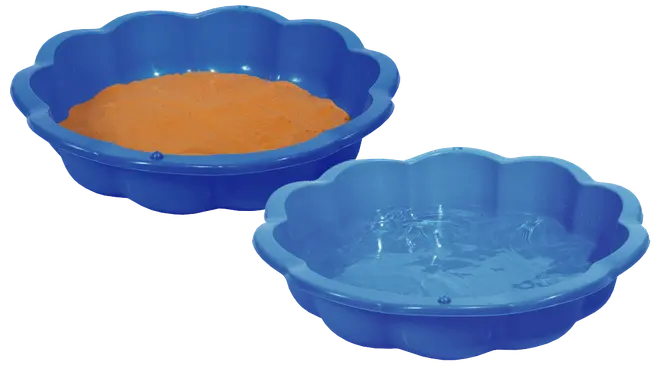 Sandlåda/badbassäng blå