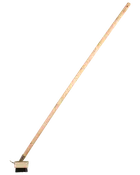 Grillrengöringsborste med långt träskaft och metallborst. Perfekt för att rengöra grillgaller, ger bra räckvidd och stadigt grepp för effektiv rengöring.