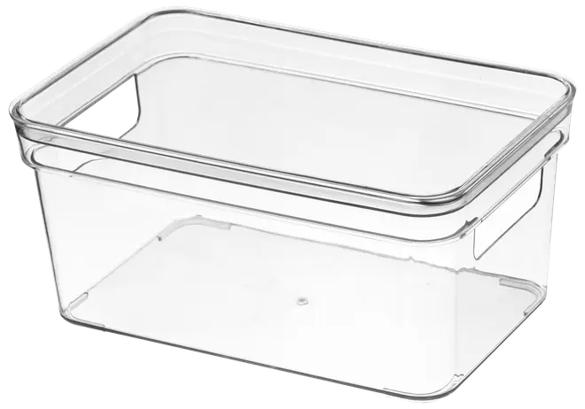 Förvaringslåda klar plast 26x17 cm