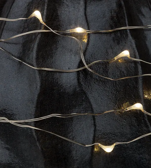 Ljuslinga metallwire LED - silver 