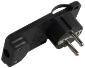 Stickpropp schuko platt svart