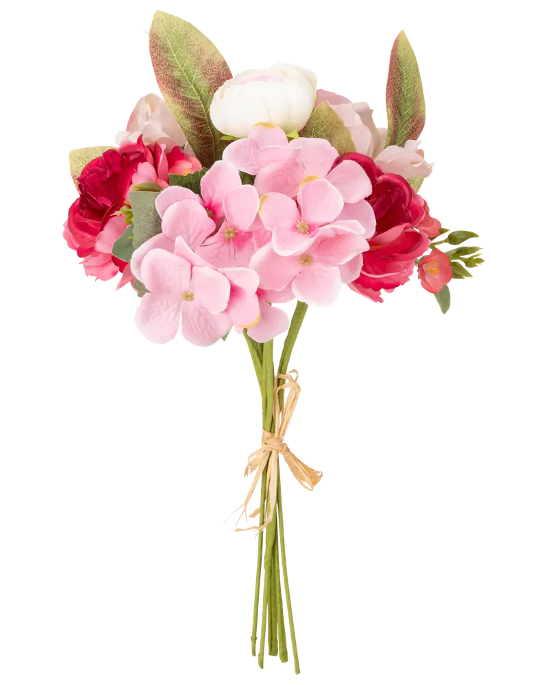 Bukett med konstgjorda blommor - rosa