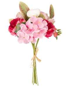 Buket kunstige blomster - rosa