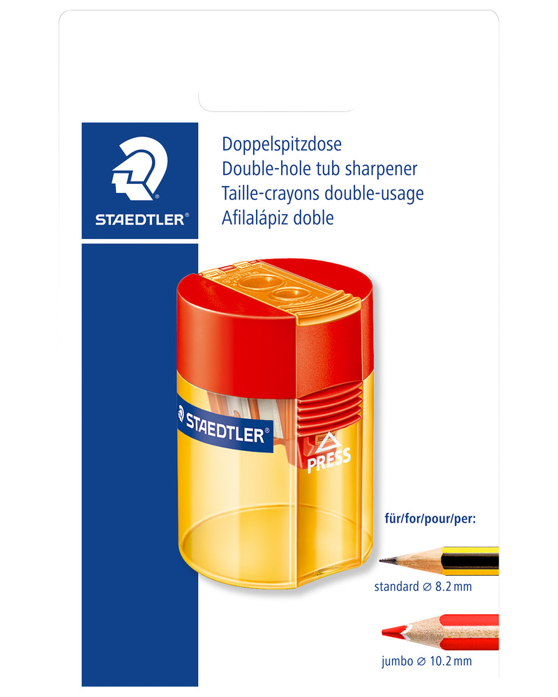 Staedtler Blyantspidser med beholder plast - Ass.