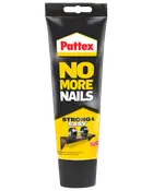 Pattex No More Nails limtube, sort og gul emballage, stærk og nem, egnet til limning uden søm, øjeblikkelig vedhæftning, ideel til reparationer og gør-det-selv projekter.