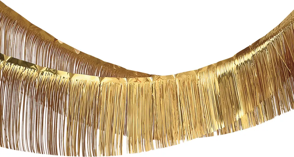 Glittergirlang 4 meter - guld