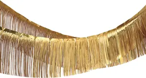 Glittergirlang 4 meter - guld