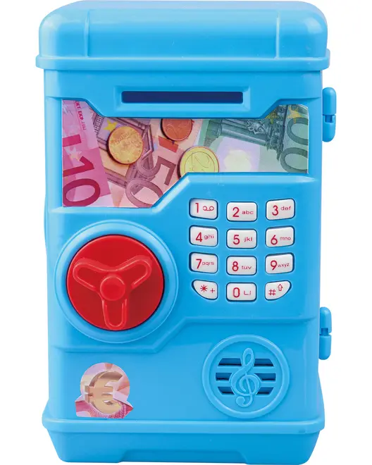 Kassaskåp blått med ljud 