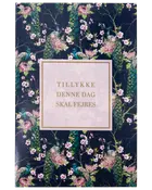 Kort med kuvert 11x17 cm - mørke blomster