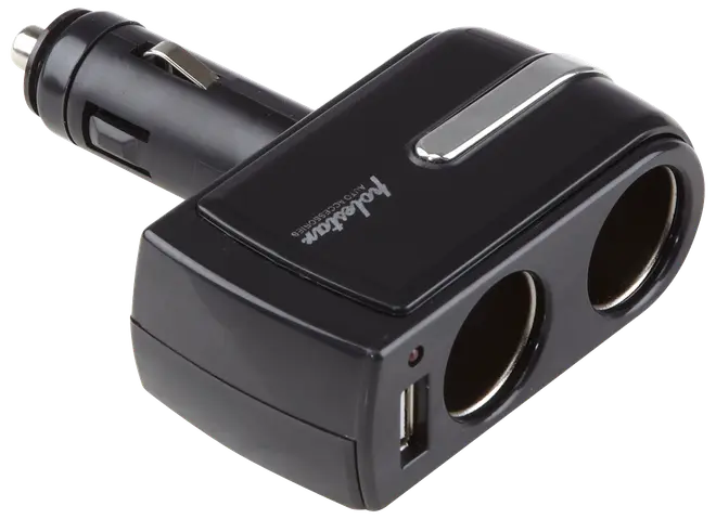 Dubbeluttag med 1 usb till bil