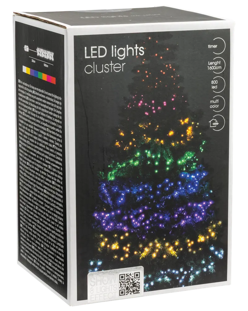 Ljusslinga kluster 800 multifärgade LED