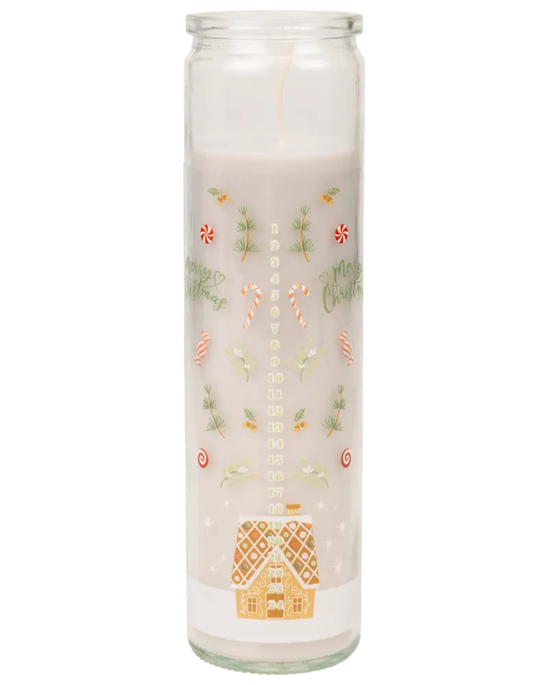 Kalenderljus i glas 21 cm