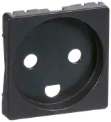 LK FUGA Tangent stikkontakt med jord 1 modul - koksgrå