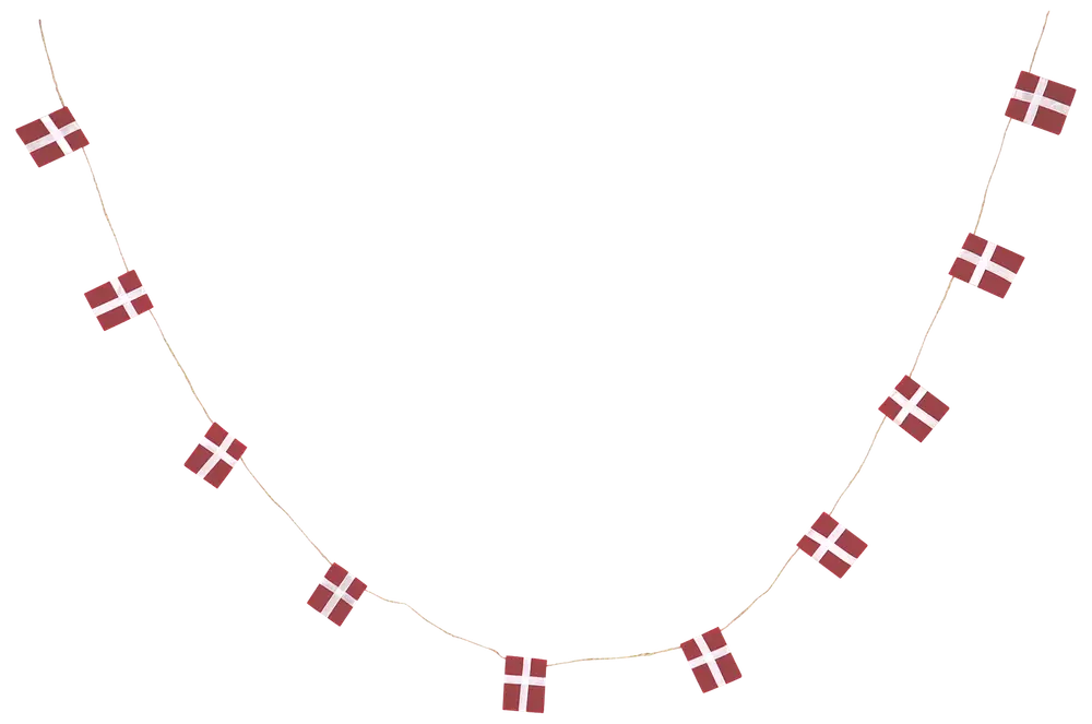 flagguirlande - filt og jute