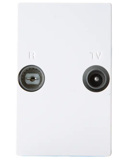 LK FUGA Antenneudtag med sløjfe - hvid