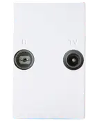 LK FUGA Antenneudtag med sløjfe - hvid