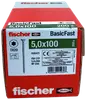 fischer Spånskrue 5 x 100 mm TX20 200 stk.