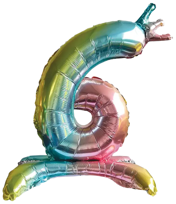 Folieballon Regnbue med krone 70 cm - Nr 6