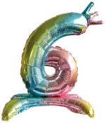 Folieballon Regnbue med krone 70 cm - Nr 6