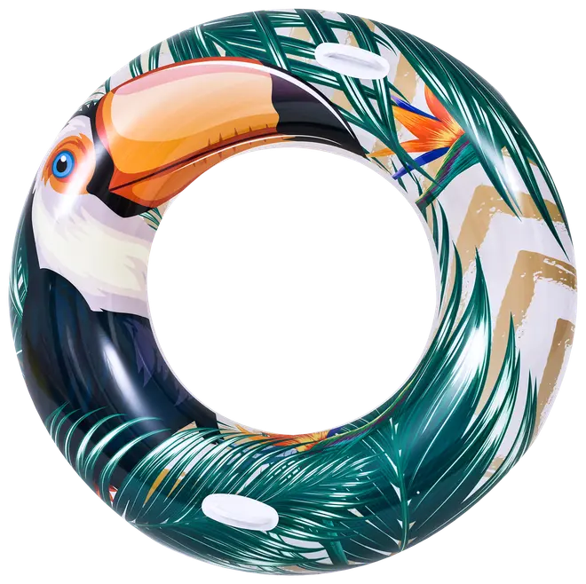 Badring med tropiskt motiv, Ø115 cm