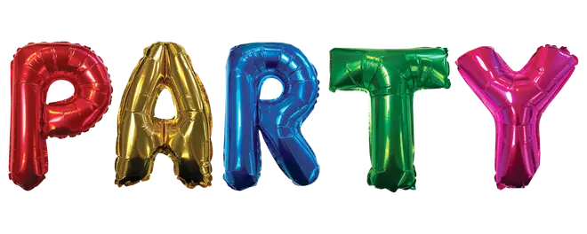 Folieballon 40 cm Party - 5 farver