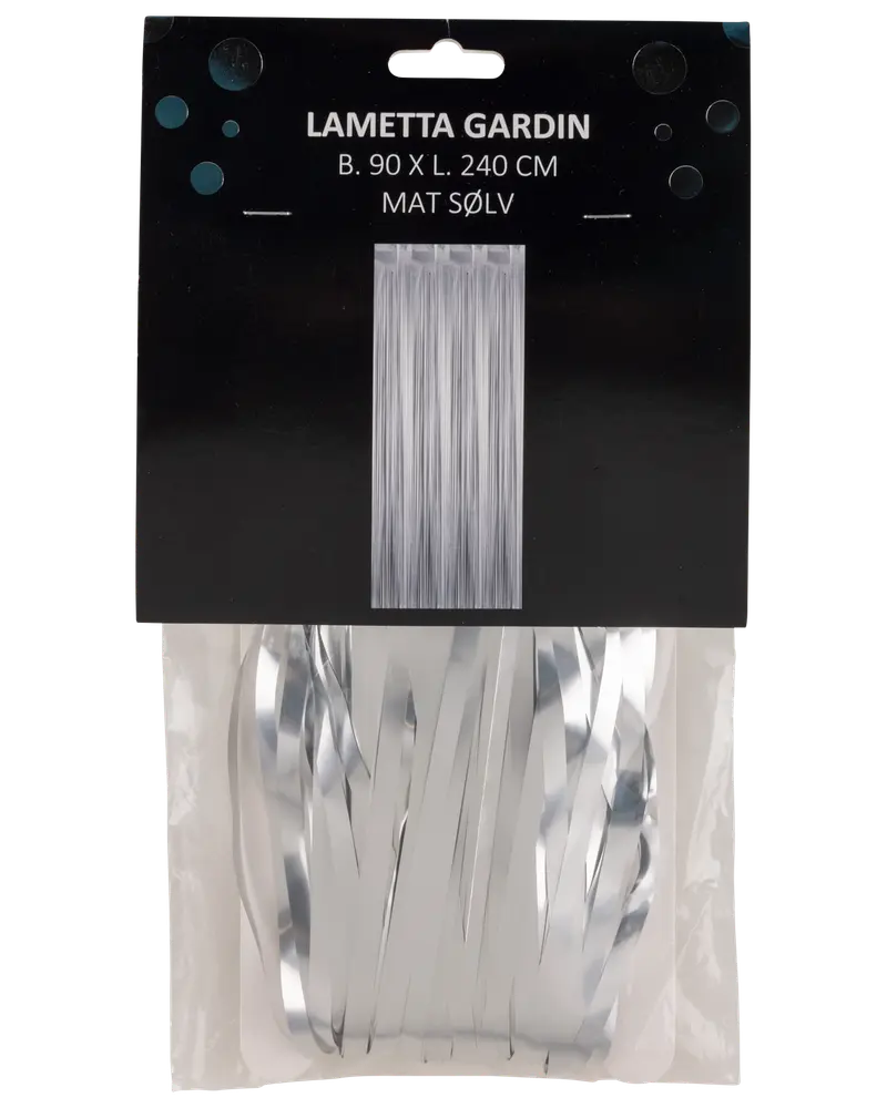 Glitterdraperi - silver