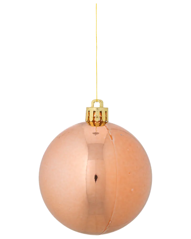  Julgranskulor Ø7 cm 6-pack - Roséguld