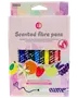 Förpackning med 12 doftande fiberpennor med bred spets, blandade färger och fruktmotiv. Passar barn, doftande bläck, levereras i färgglad förpackning.
