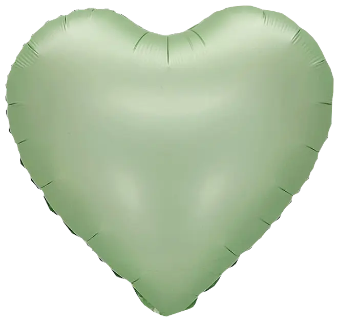 Folieballon 34 cm - Grøn hjerte