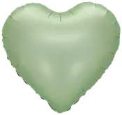 Folieballon 34 cm - Grøn hjerte