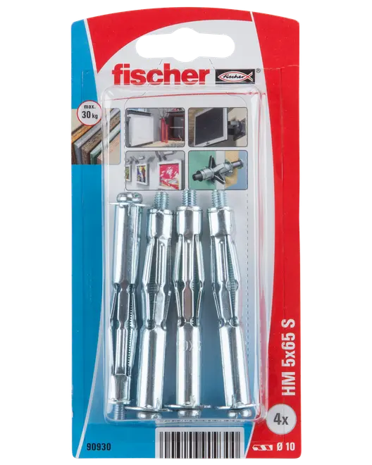 Fischer Hulrumsdyvel i metal 5 x 65 mm 4-pak