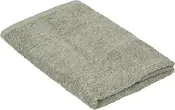 Ljusgrön badhandduk, rektangulär, tillverkad av mjuk, absorberande bomullsfrotté. Enkel kantdesign och fluffig textur, passar för dagligt bruk i badrum.