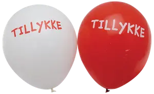 Ballon H. 25 cm 6-pak - Tillykke