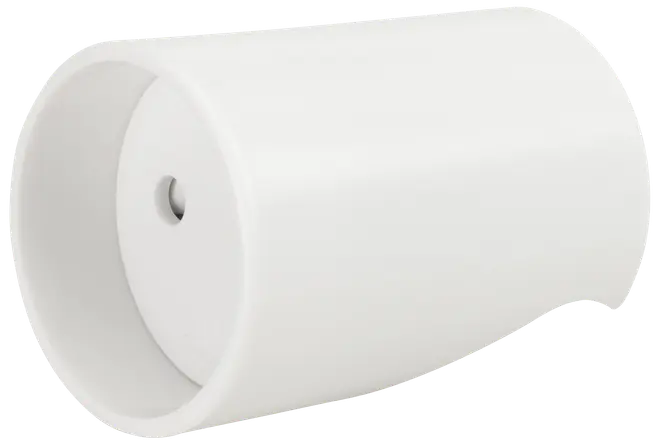 Forlængerled rund med jord - hvid