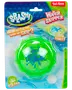 Grön 9 cm vatten-skipper-leksak med splash-design, lyser vid användning. Skapad för att hoppa på vattenytor, passar utomhuslek. Förpackad i färgglad blisterförpackning.