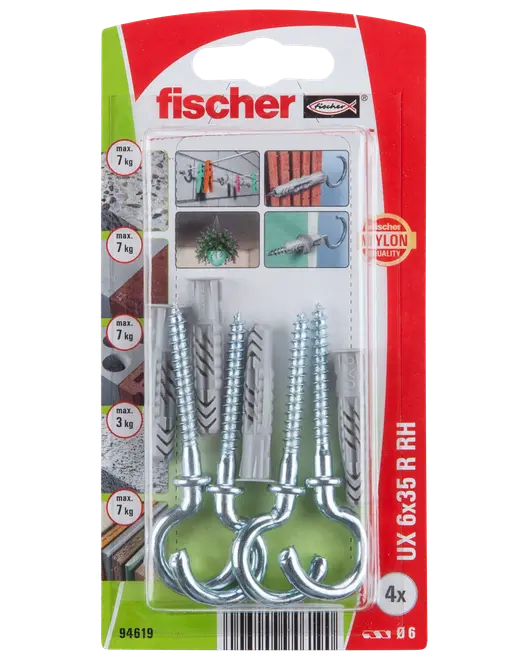 Fischer Krogdyvel uni UX 6 x 35 mm 4-pak